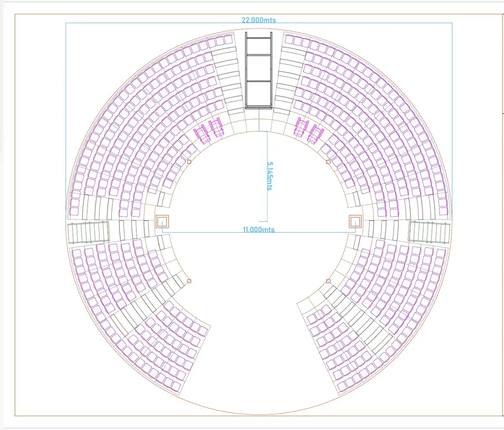 Grandstand and stage seating plan